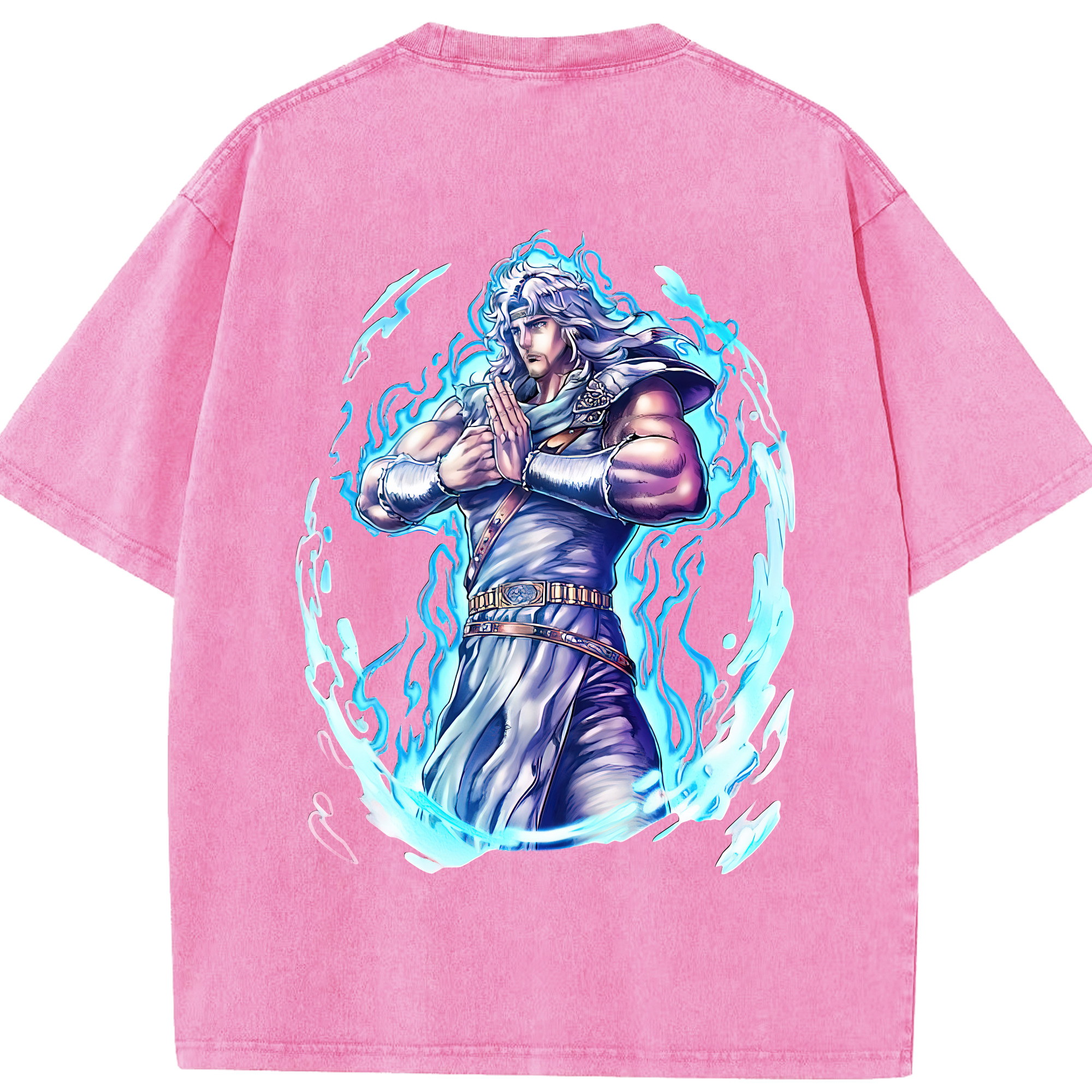 （画像用） 北斗の拳 Fist of the North Star 綿100% ヴィンテージ風 半袖Tシャツ（背面プリント）